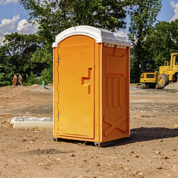 how often are the portable toilets cleaned and serviced during a rental period in Woodbine IA